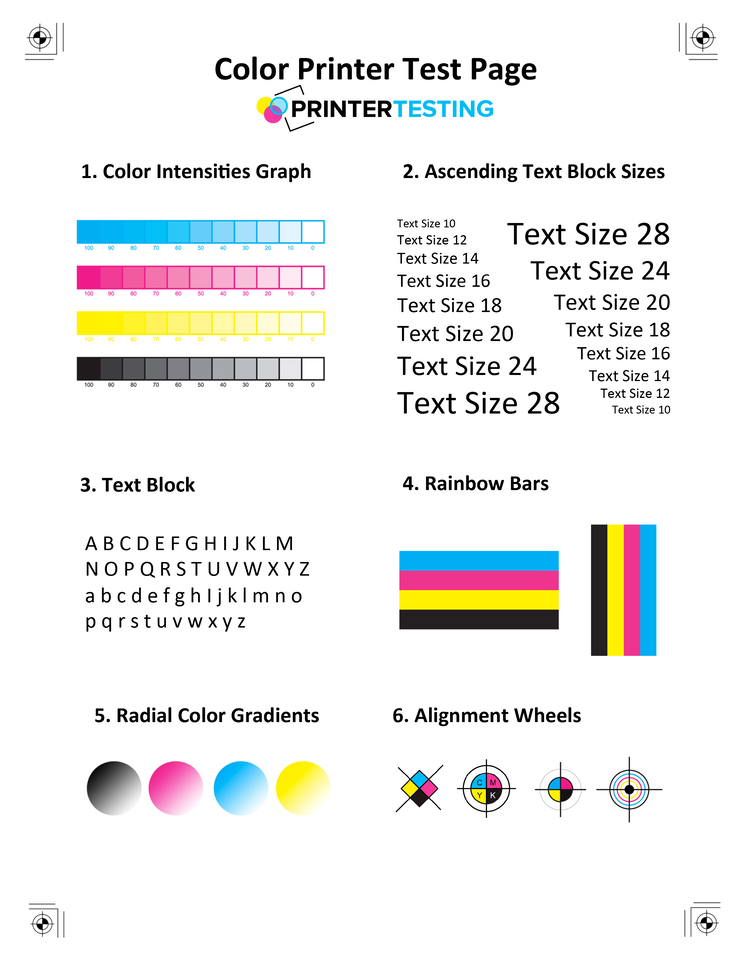 Print Test Page Online: or Black White Test - Test Page